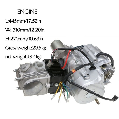 125cc Engine Motor Kit Semi Auto 3+1 For ATV Quad Go Kart 70cc 90cc 110cc ATC70 - Picture 2 of 12