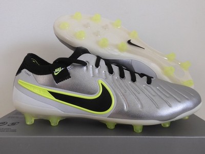 Nike Tiempo Legend 10 Elite Ag Pro Met Silver-Volt-Black Mens Sz 6
