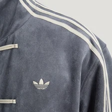 adidas Originals New Chinese Style Stand Collar Striped Long Sleeve Jacket - Image 4 of 4