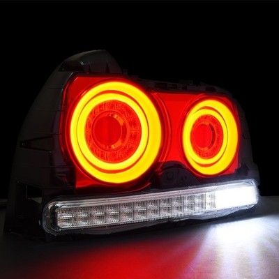 78WORKS LED Tail Light Red Clear Fiber For Nissan Skyline R34