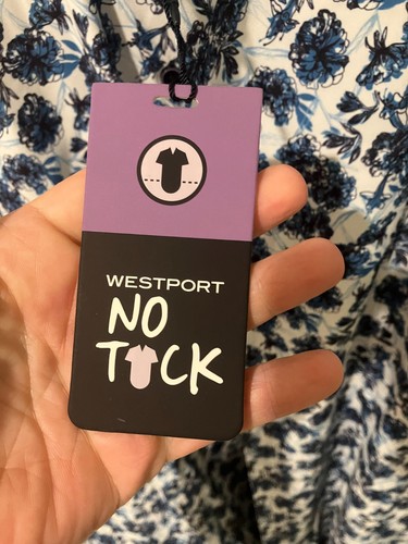 Westport blue no tuck long sleeve button performance shirt 4XLT NWT NEW - Picture 4 of 4