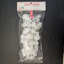 Santa's Factory White 2" Pinecone Xmas Garland 8 Ft NEW Old Stock Paul Minor VTG