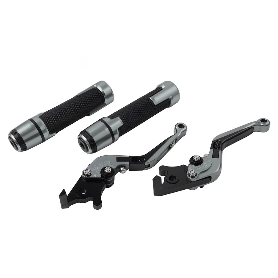 For BMW K1300 S/R/GT K1200S Handlebar Grips Brake Clutch Levers Sets Titanium - Image 4 of 4