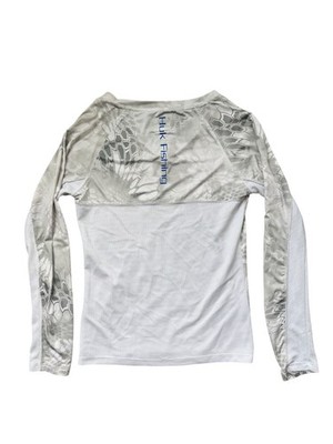 Huk Performance Fishing Long Sleeve Shirt Kryptek Camo White Gray
