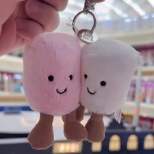 jelly cat Pair Of Marshmallows Keychain gift kid Charm birthday NO tags