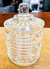 Federal Glass Windsor Pattern Covered Sugar Bowl / Jam Jar with Lid — listing 4