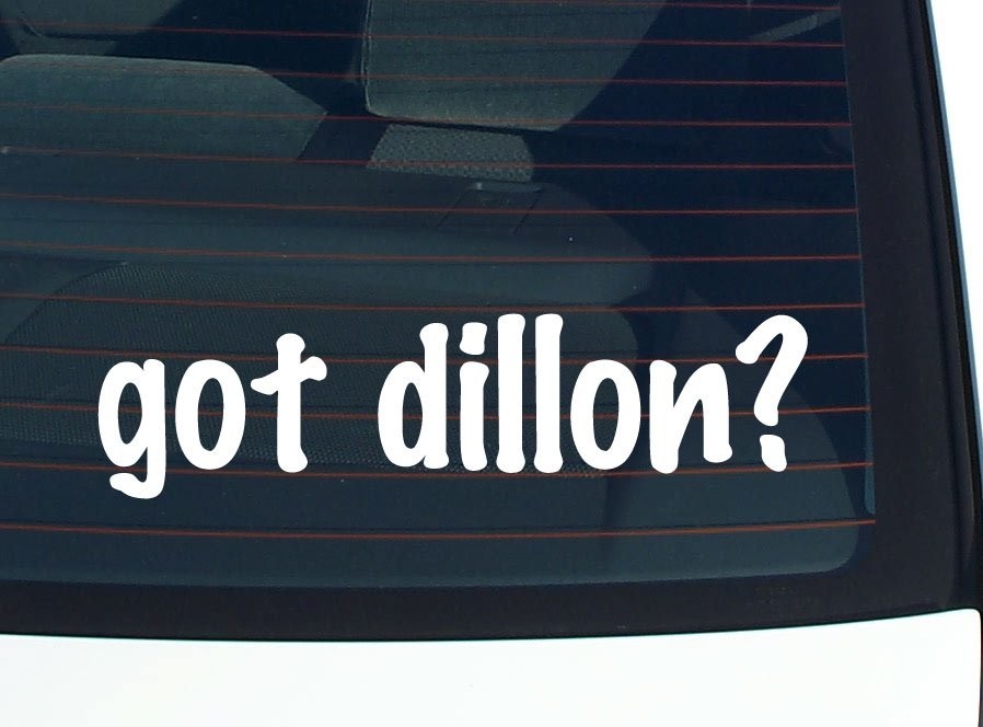 Dillon Family Name Car Decal Bumper Sticker Vinyl Window Pride Funny Personalized