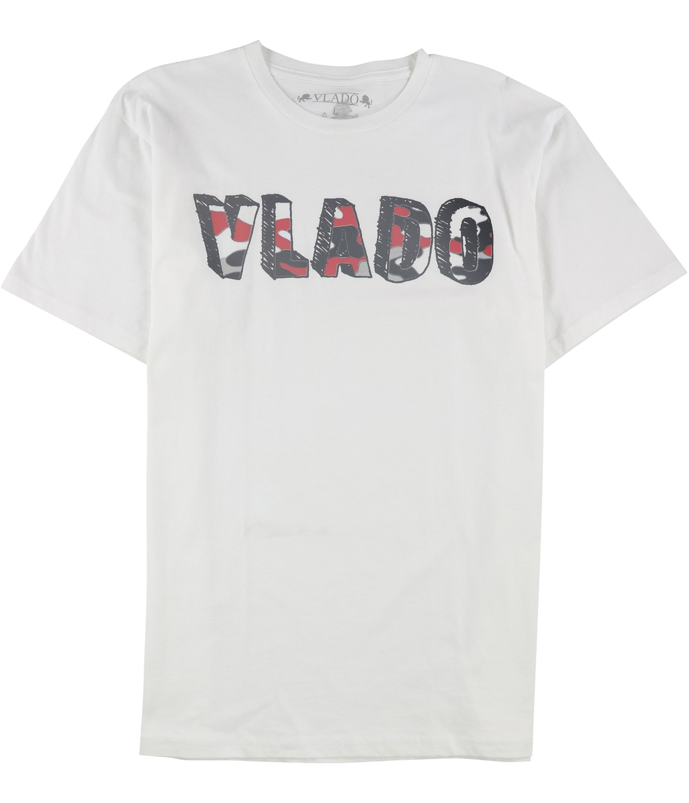 Мужская футболка с 3D-логотипом Vlado, красно-белая, L