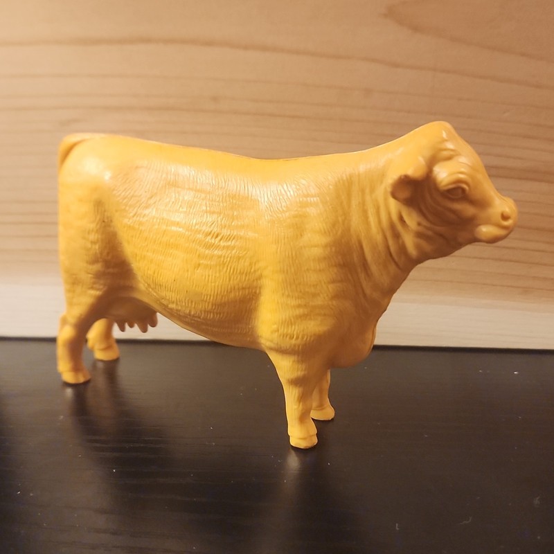 Vintage Hartland Plastic Milk Cow with Horns for Tonka Farm Nylint