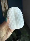 Vintage Mid Century Fenton Hobnail Milk Glass Fairy Courting Lamp  Top Only