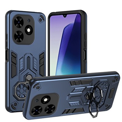 For Tecno Spark Go 2024, Luxury Hybrid Armor Ring Holder Stand Shell Case Cover