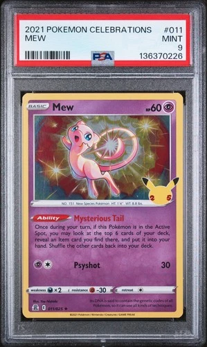 2021 POKEMON CELEBRATIONS #011 MEW PSA 9