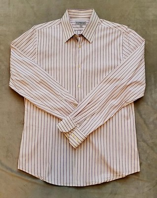 EXPRESS MENS BUTTON DOWN SHIRT-LONG SLEEVE-SIZE M-VERY NICE SHIRT!!