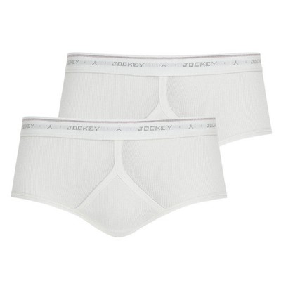 Jockey Men's Briefs, 2 Pack - Classic Cotton Rib Y-Front Brief, Double Rib,...
