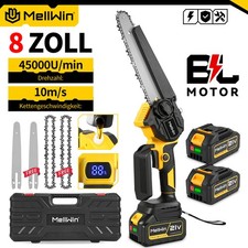 8'' Akku Kettensäge Bürstenlos Mini Elektro Motorsäge Handkettensäge Für Makita 
