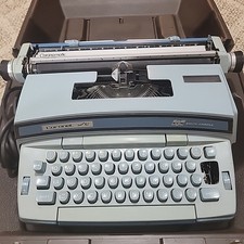 Vtg Smith-Corona Super 12 Electric Typewriter Seafoam Blue thumbnail