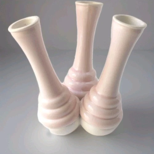 Vintage - Red Wing Pottery  Three Tier Bud  Vase ~ Soft Pink ~