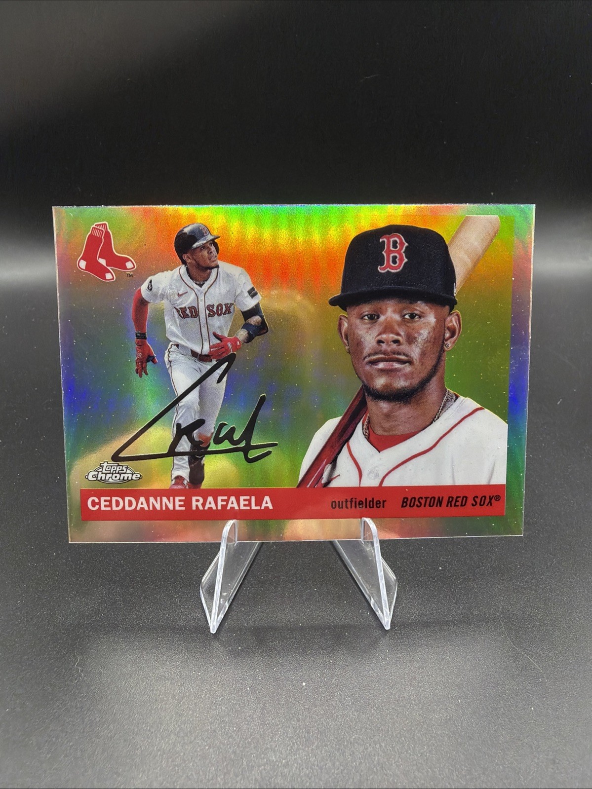 Ceddanne Rafaela 2025 Topps Chrome Platinum Refractor SP Red Sox #48