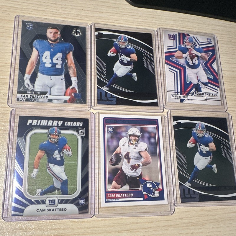 Panini Cam Skattebo New York Giants Rookie 6-Card Lot 2025 Mosaic
