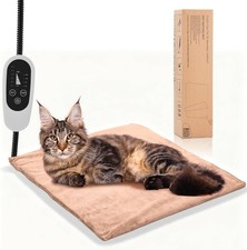 Pet Heating Pad for Puppy Cat Dog-17.7 x 15.7in-6 17.7in x 15.7in Brown