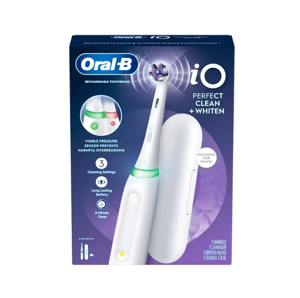 Cepillo de dientes eléctrico recargable Oral-B iO Perfect Clean & Whiten Foto 3 de 4