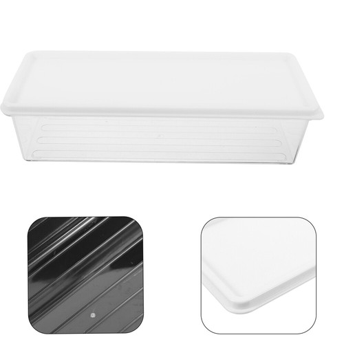 Fresh Box Freezer Ice Bin with Lid Snack Food Containers Drawer Organizer