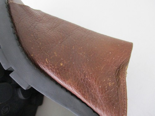 VTG Arizona Jean Co. Y2K Brown Leather Block Heel Lug Sole Platform Sandals 8M - Picture 12 of 14