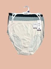 GLORIA VANDERBILT 3 Pack Briefs MULTICOLOR Seamless Comfort Size 1X GREAT FIT