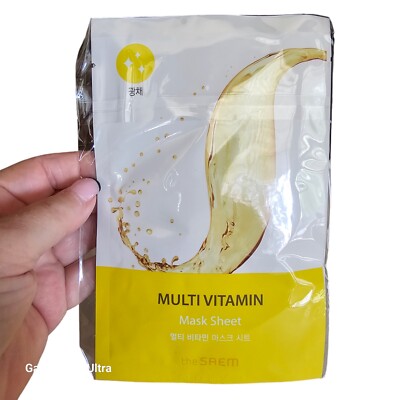 The Saem, 2 Pack Duo Sheet Mask, HYALURONIC ACID, MULTI VITAMIN