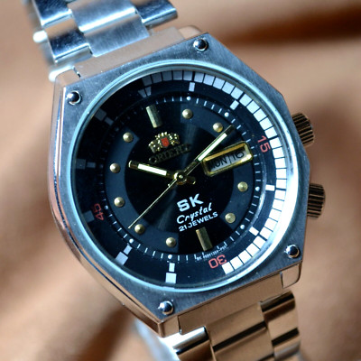 Japanese Watch ORIENT SK Crystal Men's Wristwatch 21 Jewels Serviced