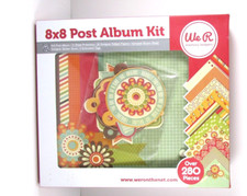 NEW SCRAPBOOK Album We R Memory Keepers -Post 8 x 8 Album Kit 10 design 280 pcs