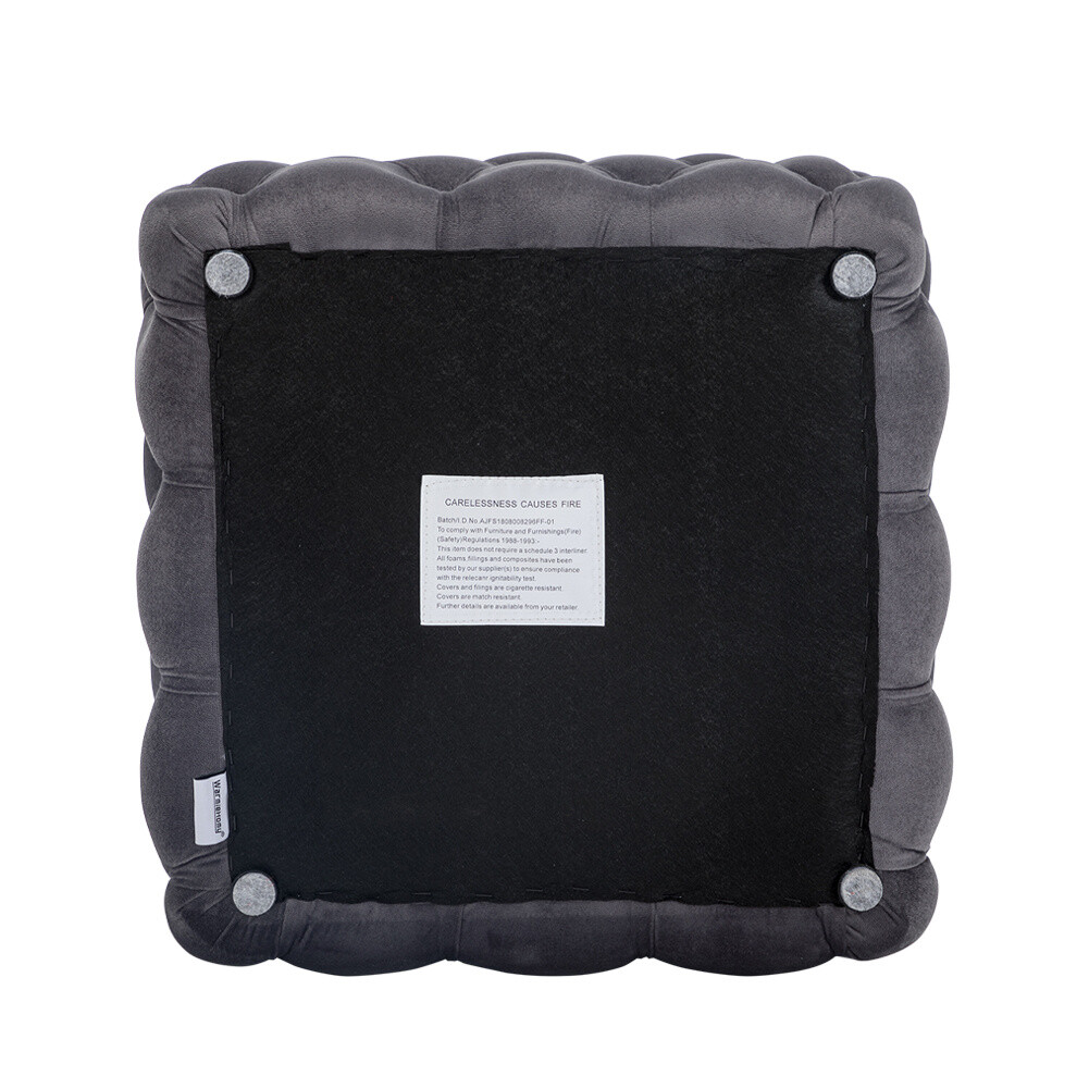 BIG VELVET PUFF FOOTSTOOL FOOT REST POUFEE STOOL CHAIR BENCH TABLE  