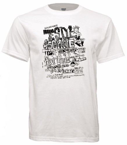 T-shirt Old Punk Rock Concert Flyer 