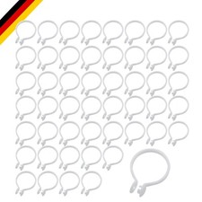 50 Kunststoff-Vorhangringe 32mm für Dusch, Fenster, vielseitig, langlebig