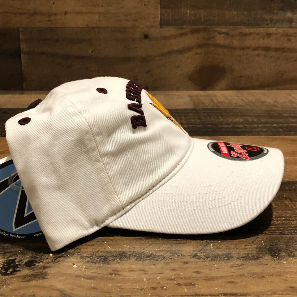 Arizona State Sun Devils Hat Strapback Cap Mens White NCAA Basketball Zephyr NWT - Image 3 of 4