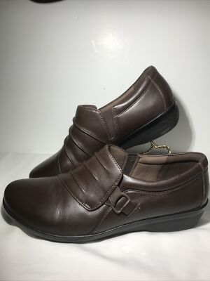 Clarks Everlay Heidi Shoes Womens Sz Slip On Loafers Dark