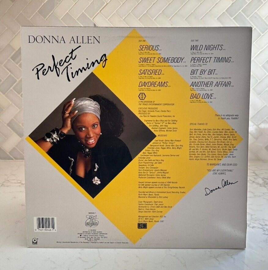 Donna Allen - Perfect Timing - 21 Records 1986 - Electronic - Funk