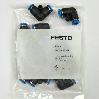 1bag/10pcs new festo for QSL-6 153071 Push-In Connector Fast Delivery