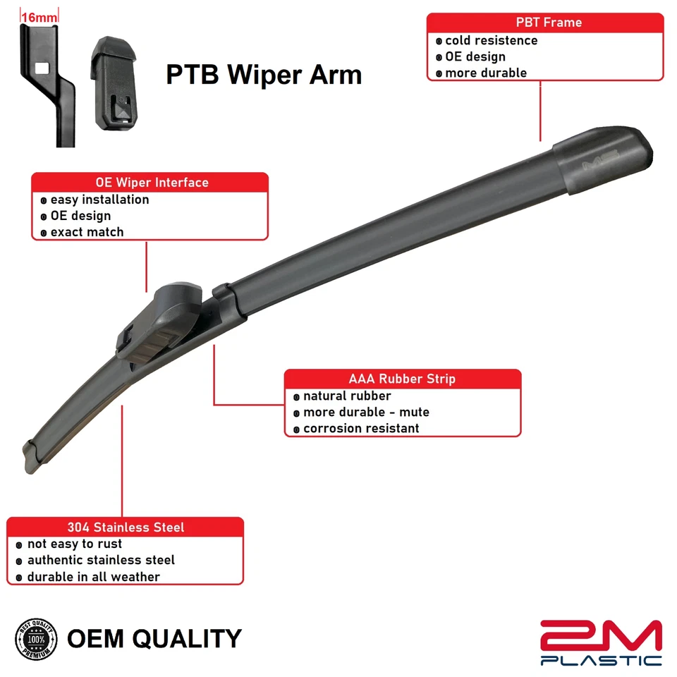 Limpiaparabrisas delantero para AUDI A6 A6 QUATTRO A7 QUATTRO 2012-2018 26" 21" Foto 2 de 4