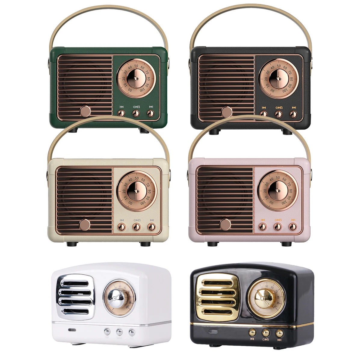 Portable Retro Bluetooth Speaker Mini Wireless Stereo Speaker USB