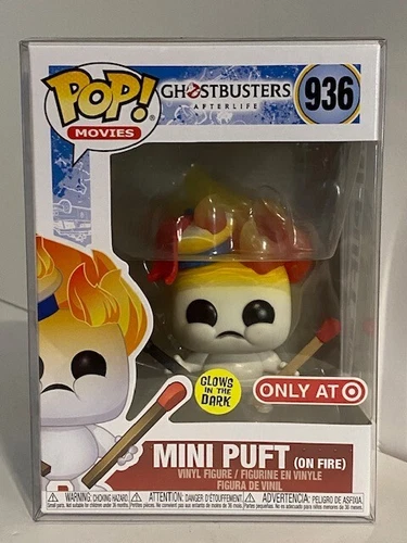 Funko Pop! Movies: Mini Puft (on Fire) Glow in the Dark - # 936 - w Protector
