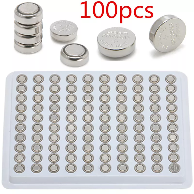 100 pcs Cell Watch Battery Batteries SR626SW AG4 377 LR626 Alkaline-Button  1.55V