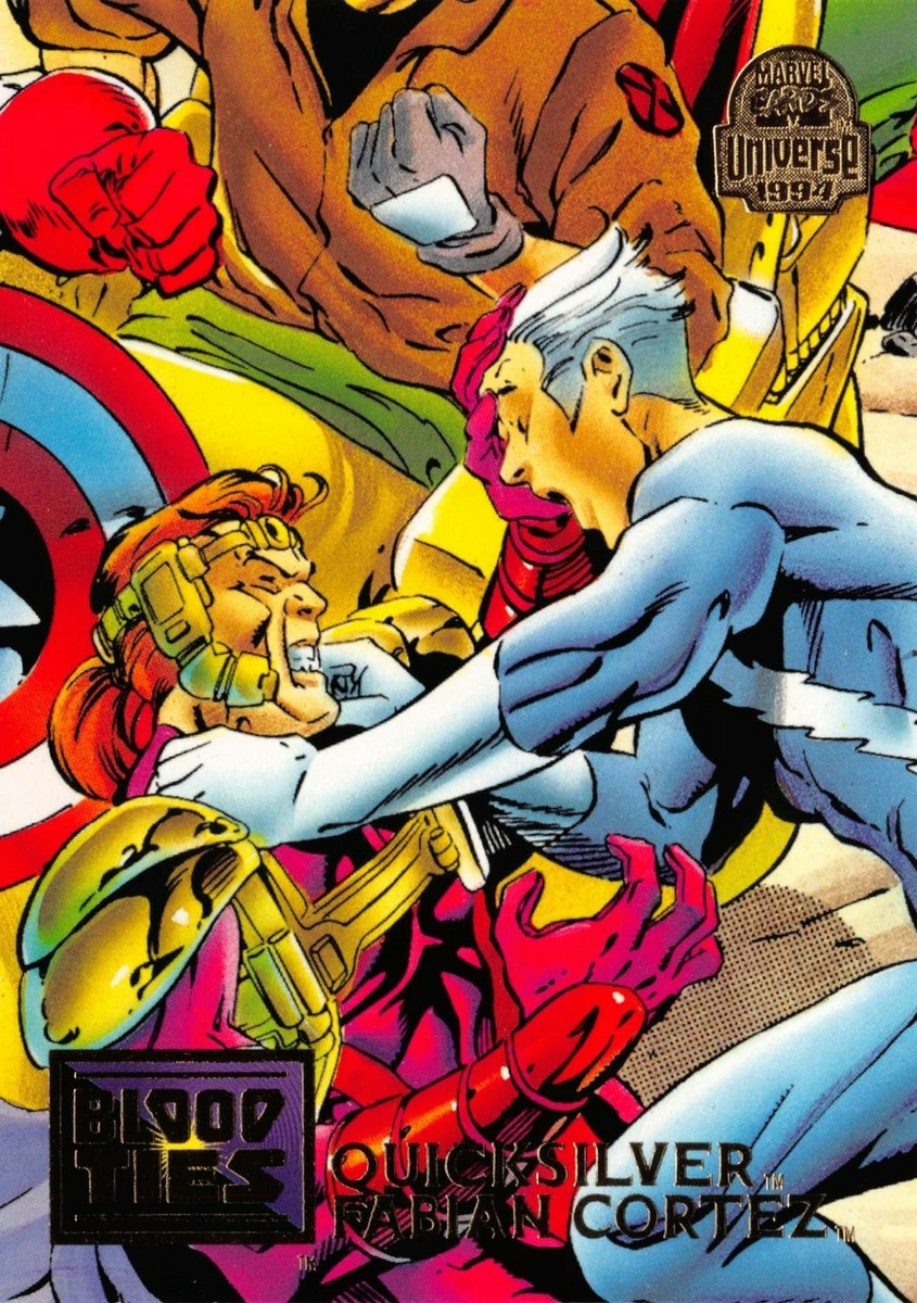 QUICKSILVER & FABIAN CORTEZ 1994 Marvel Universe Series 5 (Fleer