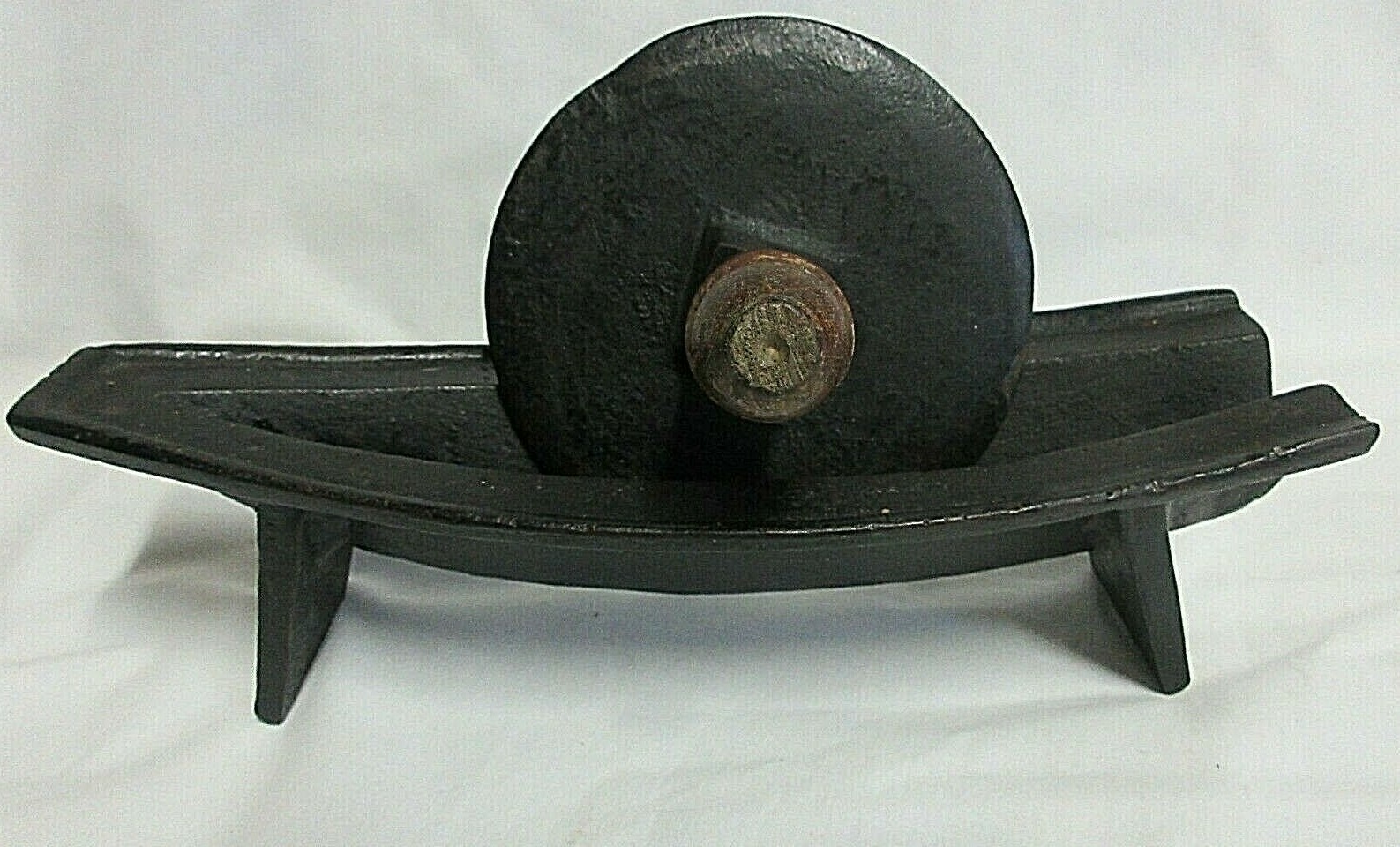 Antique Black Cast Iron Herb Grinder UNIQUE Farmhouse Style Rustic