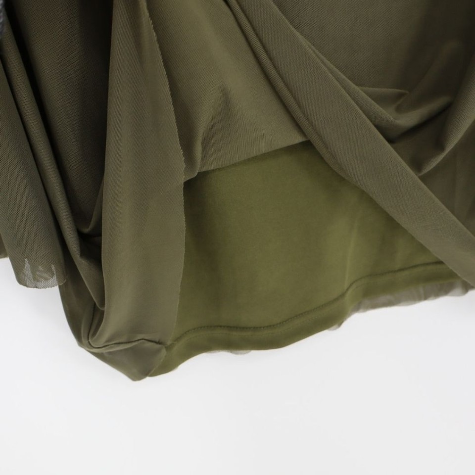 Princess Polly Womens Lukea Long Sleeve Mini Dress Olive Green Size 12