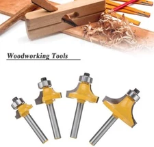 4X 1/4" Shank Radius Round Over Edge Forming Router Bit  1/2" 3/8" 1/4" 1/8"