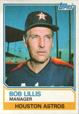 1983 Topps Baseball #66 - Bob Lillis MGR - Houston Astros  83-1366