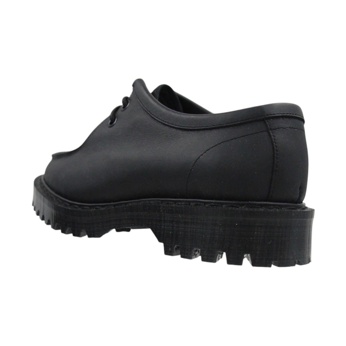 Margaret Howell Solovair Shoes Womens UK 4 Black Leather Moccasin