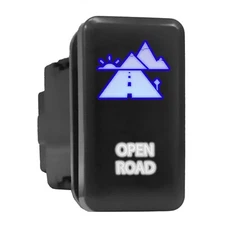 OPEN ROAD - LED Push Button Replacement for TOYOTA (1.54 x 0.83 in) Blue/White