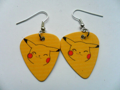 Cute Pokemon Pikachu  Guitar Pick // Plectrum  Earrings - Photo 1 sur 1